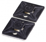 Kaablihoidik Haupa Self Adhesive Sockets 262163, 28 x 28 mm, 100 tk, must