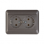 Pistikupesa 2-ne Vilma SL250 111030202705, maandusega, antratsiit v.