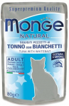 Kassi m&auml;rgtoit Monge Natural Tuna With Whitebait, kalaliha, 0.08 kg