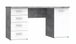 Kirjutuslaud koos kapiga Domoletti Freud MT926-C264, 145 cm x 60 cm, 76.3 cm, valge v./hall v.