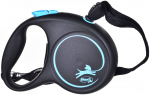 Automaatne jalutusrihm Flexi Black Design, sinine v./must v., 5 m