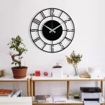 Kvartsseinakell Wallity Enzoclock, must v., 48 cm x 48 cm, 48 cm