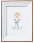 Fotoraam Home4you Decor 87932, 13 cm x 18 cm, valge v./puidu v.