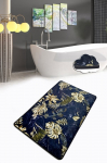 Vannitoa p&otilde;randamatt Foutastic Blanket 359CHL4482, sinine/roheline, 100 cm x 80 cm