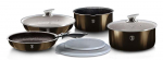 Poti ja panni komplekt, koos tarvikutega Berlinger Haus Metallic Line Shiny Black BH 7041