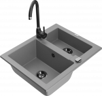 K&ouml;&ouml;givalamu Mexen Carlos 6518581500-71+670200-70+66921-70, graniit, 58 cm x 47 cm x 17.7 cm, must/hall