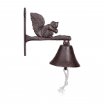 Uksekell "Orav" 4IQ, 20.7 cm x 20.6 cm, &Oslash; 10.7 cm, puuvill/metall, pruun