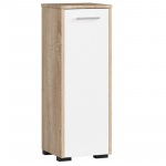 Eraldi seisev vannitoakapp Akord Fin S30, valge v./sonoma tamm v., 30 cm x 30 cm x 85 cm