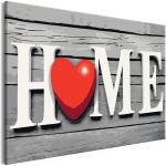 Maalimine numbrite j&auml;rgi Artgeist Home With Red Heart MA_0130, 60 x 40 cm
