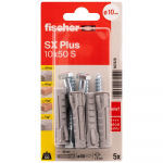 T&uuml;&uuml;bel kruviga Fischer SX Plus S, telliste jaoks/betooni jaoks, 10 mm x 50 mm, 5 tk