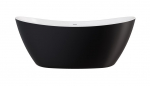 Vann, teisaldatav Besco Ayla Black&White Matt, 170 cm x 80 cm x 68 cm, ovaalne, valge/must