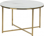 Kohvilaud Beliani Quincy, kuldne v./valge v., 70 cm x 70 cm x 45 cm