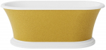 Vann, teisaldatav Besco Ziva Glam, 160 cm x 75 cm x 61 cm, ovaalne, kuldne/valge