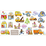 Magnetid, komplekt Mega Magnetic Winter landscape, mitmev&auml;rviline, 21 tk