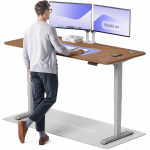 Kirjutuslaud reguleeritava k&otilde;rgusega Desktronic HomePro, 180 cm x 80 cm, 61 - 125.5 cm, hall v./p&auml;hklipuud v.