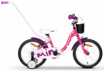 Lisaratastega laste jalgratas, laste Tabou Miss ST, valge/roosa, 12"