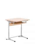 Kirjutuslaud ja riiul reguleeritava k&otilde;rgusega E-172/1, 70 cm x 50 cm, 64 - 76 cm, pruun v.