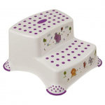 Laste WC aste Keeeper Igor Hippo, pol&uuml;prop&uuml;leen (pp)/termoplastkumm (tpe), valge v./violetne v., 21 cm x 40 cm x 37 cm