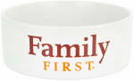 Kauss loomale Family First, 15 cm x 15 cm, valge v.