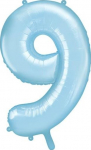 Fooliumist &otilde;hupall number PartyDeco Nr. 9, helesinine v.
