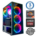 Statsionaarne arvuti Intop RM65281NS AMD Ryzen 5 5500, DDR4 16 GB, SSD+HDD 1 TB 2 TB, AMD Radeon RX 6600 8 GB GDDR6