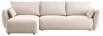 Nurgadiivan - voodi Cosmopolitan Design Matera Salvador 1, beige melange v., vasak, 173 x 253 cm x 86 cm