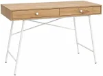 Kirjutuslaud sahtlitega Akord Furniture Factory Skandia, 120 cm x 50 cm, 80.5 cm, valge v./artisan oak v.