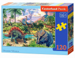 Pusle Castorland Dinosaur Volcanos 120 el. B-13234, 32 cm x 23 cm, 120 tk, mitmev&auml;rviline
