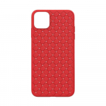 Telefoni &uuml;mbris Devia Woven Pattern Design Soft Case iPhone 11 Pro, Apple iPhone 11 Pro, punane