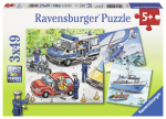 Pusle 3in1 Ravensburger Police Action, 21 cm x 21 cm, 147 tk, mitmev&auml;rviline