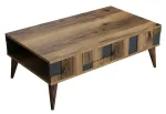 Kohvilaud Kalune Design Madrid, antratsiit v./pruun v., 105 cm x 60 cm x 37.6 cm