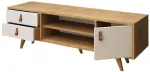 TV-laud Kalune Design Lara, tamm v./valge v., 120 cm x 40 cm x 53 cm