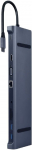 Adapter Gembird USB-C - 2xUSB/SD/MicroSD/3.5mm/RJ-45/VGA/HDMI/USB-C USB-C male, 2xUSB/SD/MicroSD/3.5mm/RJ-45/VGA/HDMI/USB-C female, 0.15 m, hall