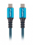 Kaabel Lanberg, 2 x USB Type C, 120 cm, sinine v., 100 W