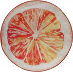 Vannitoa p&otilde;randamatt Foutastic Greyfurt 359CHL4966, valge/kollane/oranž, 100 cm x 100 cm, &Oslash; 100 cm