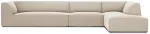 Nurgadiivan Micadoni Home Ruby 5 Seats, hele pruun v., parem, 366 x 180 cm x 69 cm