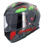 Mootorratta kiiver Shiro SH-605 ABYSSAL, XL (61-62 cm), must/punane/hall