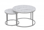 Kohvilaudade komplekt Domoletti, valge v., 38 - 60 cm x 38 cm x 34 - 40 cm