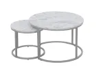 Kohvilaudade komplekt Domoletti, valge v., 38 - 60 cm x 38 cm x 34 - 40 cm