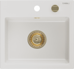 K&ouml;&ouml;givalamu Mexen Milo, graniit, 43 cm x 41 cm x 17.1 cm, kuldne/valge