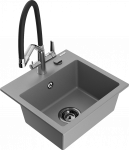 K&ouml;&ouml;givalamu koos kraaniga Mexen Milo Duo, graniit, 43.5 cm x 41 cm x 17.1 cm, hall/kroom