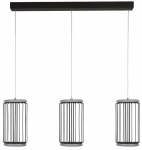 Valgusti rippuv Searchlight Circolo 3LT Cage Bar, LED, 3000 &deg;K x 35 W, must v.