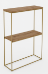 Konsoollaud ADRK Velo, pruun v./kuldne v., 20 cm x 60 cm x 80 cm