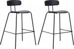 Toolide komplekt Beliani Sibley, matt, must v., 52 cm x 53 cm x 95 cm, 2 tk