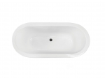 Vann, sisseehitatav Besco Victoria, 160 cm x 75 cm x 44 cm, ovaalne, valge