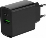 Telefoni laadija Gembird, USB Type C/USB Type A, 8.5 cm, must, 20 W