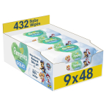 Puhastuslapid beebidele, naha puhastamiseks, lastele Pampers Harmonie Aqua Baby, 9 x 48tk