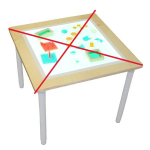 Lauam&auml;ngu alus, jalad, 75 cm x 75 cm, 4 tk