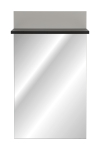 Peegel ASM Hugo E, rippuv, 60 cm x 106.5 cm, valge v./must v.