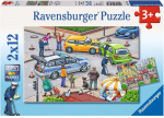 Pusle 2in1 Ravensburger Blue Lights On The Way, 18 cm x 26 cm, 24 tk, mitmev&auml;rviline